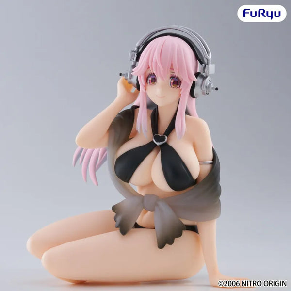 Figurine - Super Sonico - Noodle Stopper - Swimsuit Black color - 10cm [En Stock]