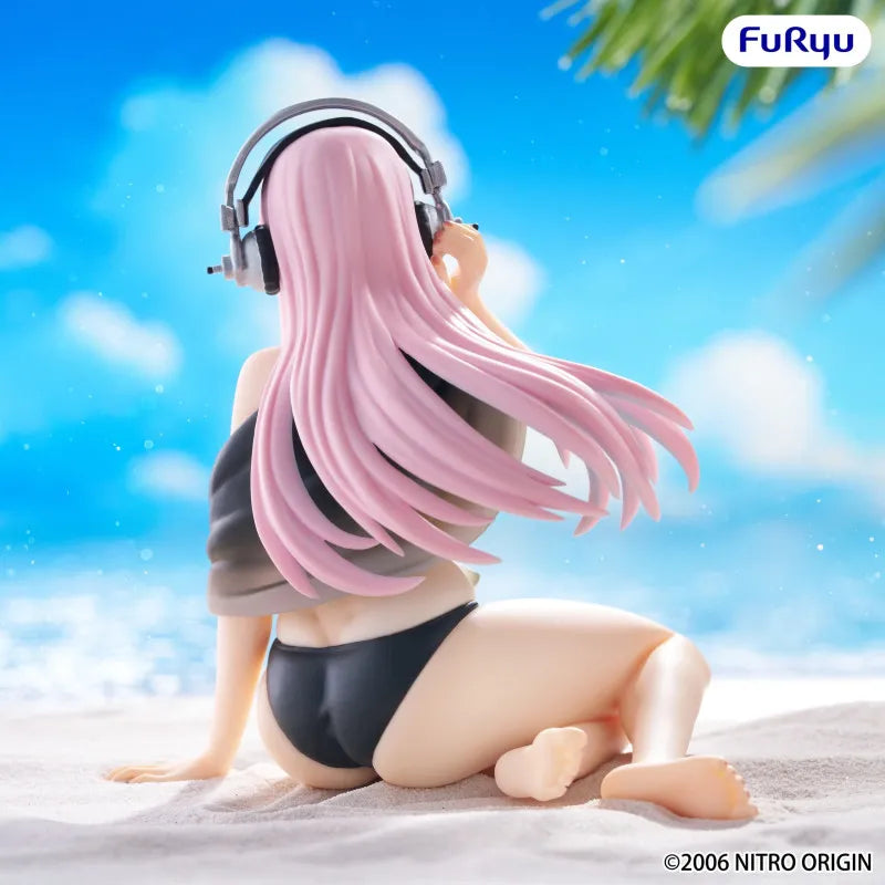 Figurine - Super Sonico - Noodle Stopper - Swimsuit Black color - 10cm [In Stock]
