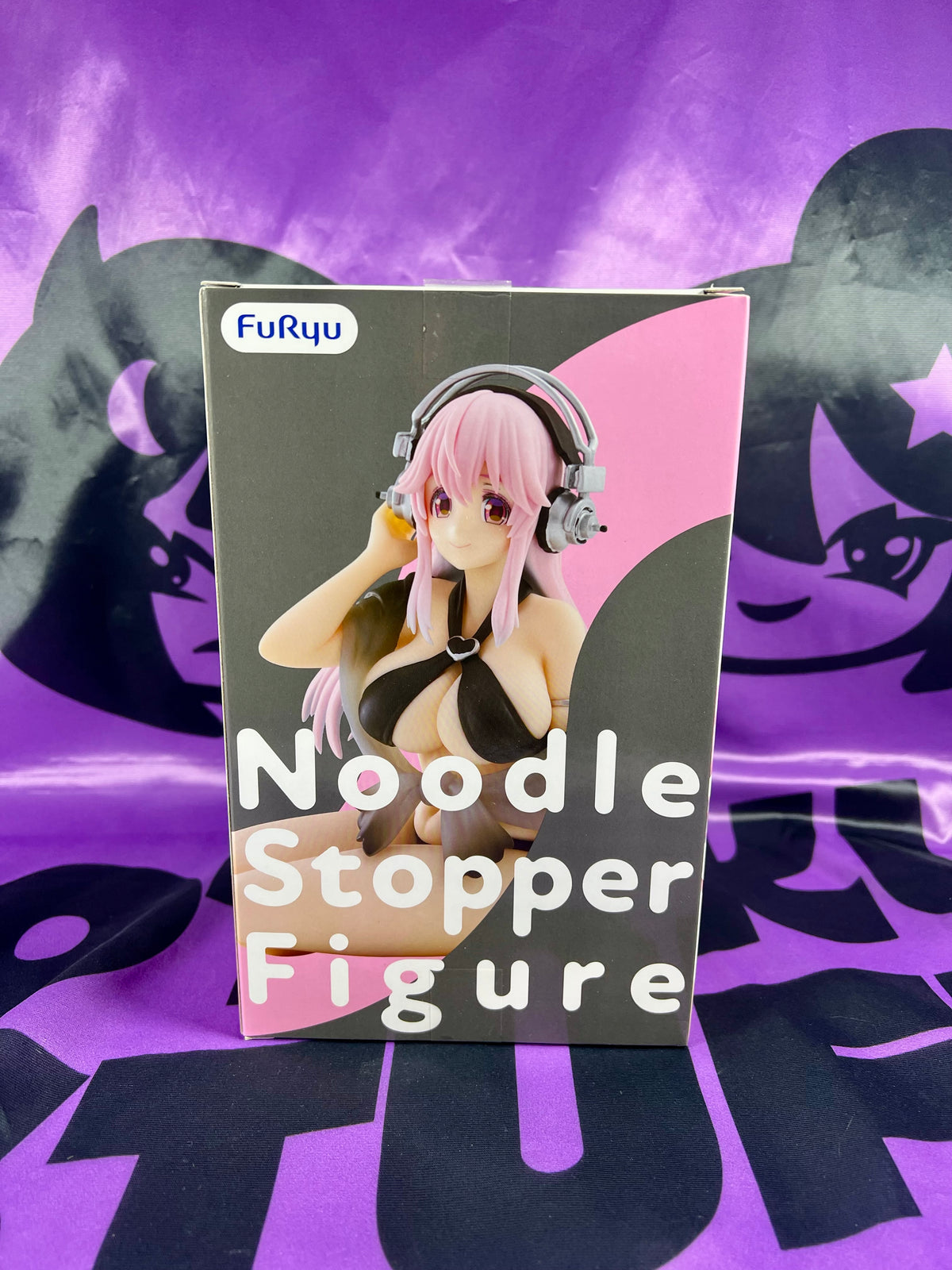 Figurine - Super Sonico - Noodle Stopper - Swimsuit Black color - 10cm [In Stock]