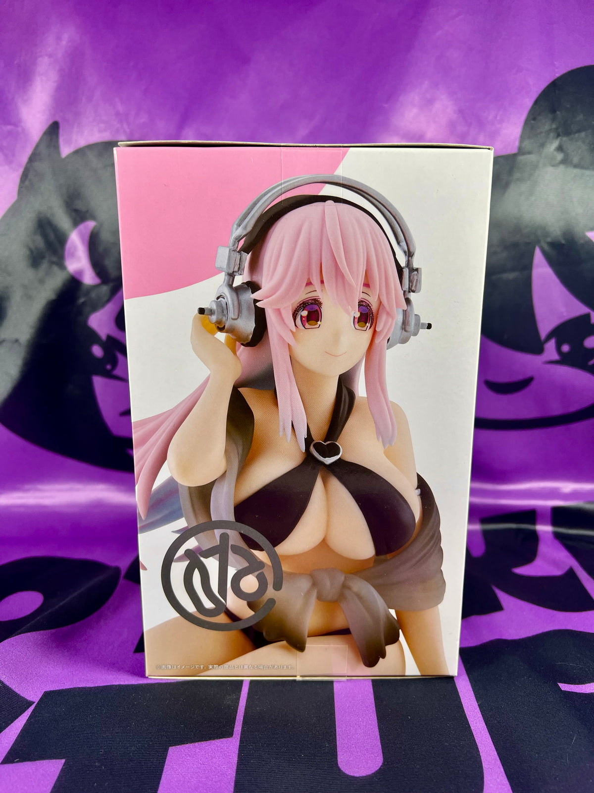 Figurine - Super Sonico - Noodle Stopper - Swimsuit Black color - 10cm [In Stock]