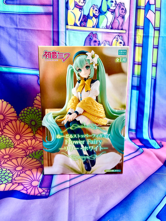 Figurine - Hatsune Miku - Flower Fairy - Noodle Stopper Figure - Lily - FuRyu - 14cm