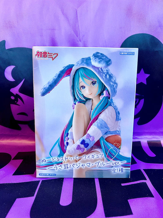 Figurine - Hatsune Miku - Noodle Stopper Figure - Usamimi Pajama Blue - 14cm