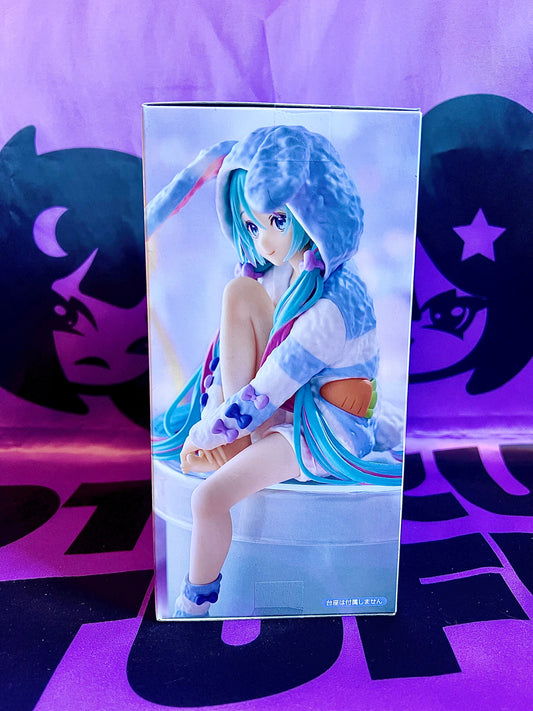 Figurine - Hatsune Miku - Noodle Stopper Figure - Usamimi Pajama Blue - 14cm