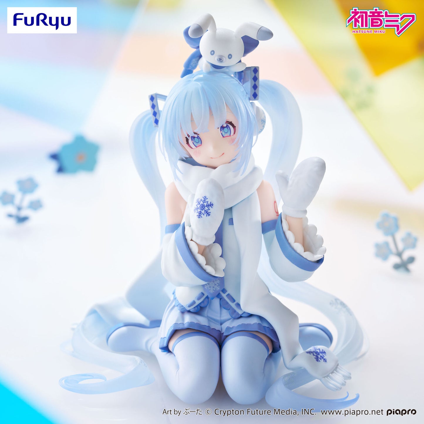 Figurine - Hatsune Miku & Rabbit Yukine - Noodle Stopper Figure - Snow Miku Sky Town ver. - 15cm