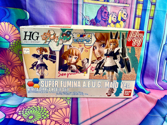 Model Kit - Bandai HGBF - Super Fumina Aeug Maid Ver Minato Sakai's Mobile Suit - Limited edition - Used Not assembled (Box damaged)