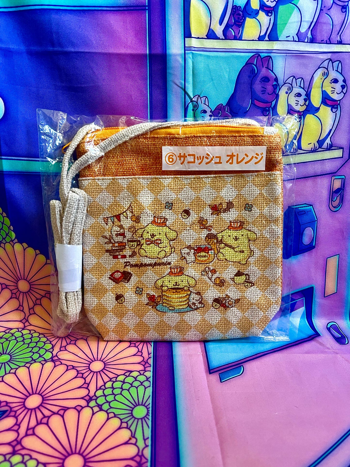 Pochette bandoulière zippée - Pompompurin - Sanrio - Atari Kuji
