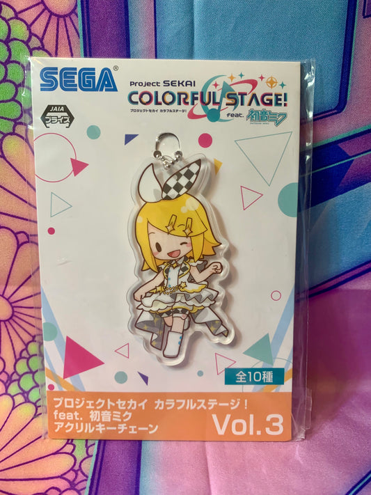 Porte clés / Keychain Project Sekai Colorful Stage ft. Hatsune Miku - Rin Kagamine Vol.3 - More more jump! - Sega - 8cm - Neuf