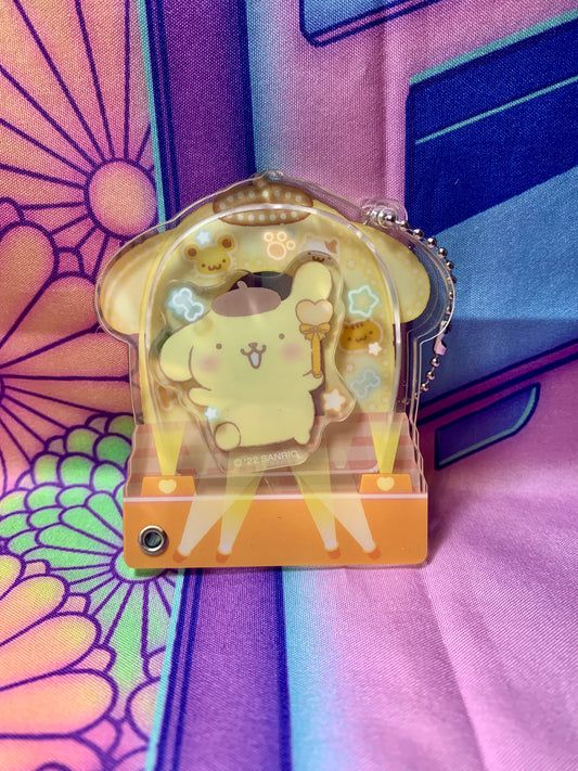 Porte clés acrylique / Acrylic Keychain Pompompurin - Idol Stage - Sanrio 2022 - Très bon état