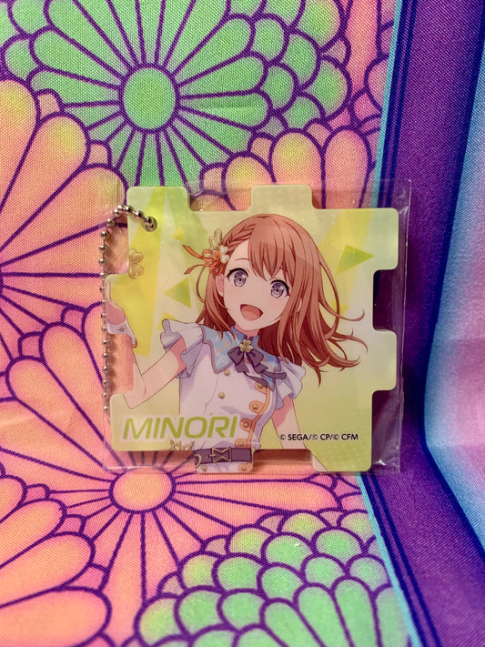 Porte clés acrylique / acrylic Keychain Project Sekai Colorful Stage ft. Hatsune Miku - Minori Hanasato - More more Jump - sega