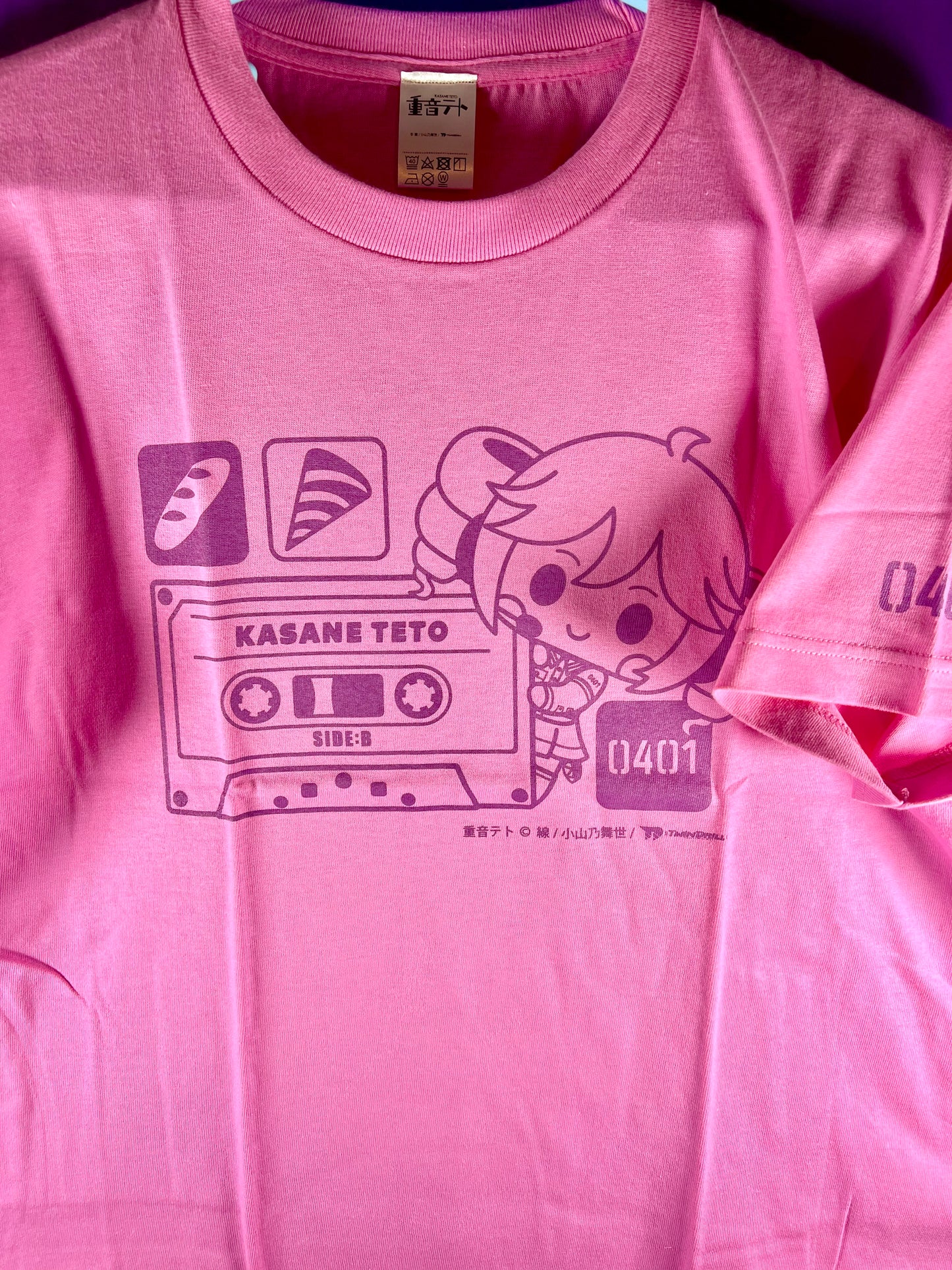 Tee-Shirt - Kasane Teto x Kiddy Land - Rose - Taille M [En Stock]
