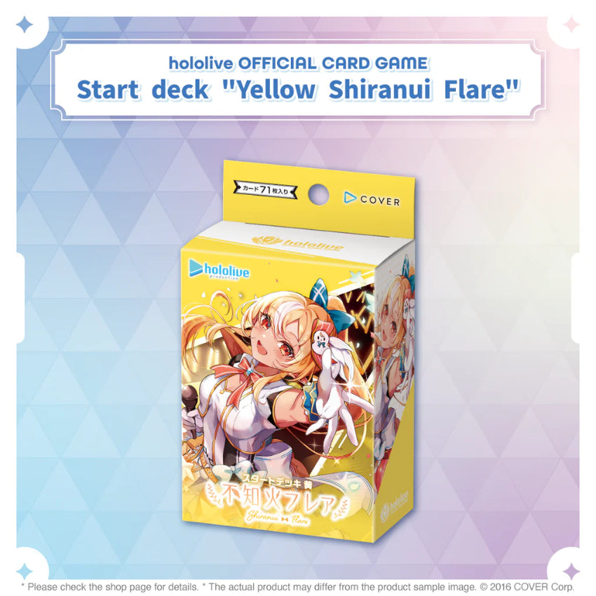 Hololive Official Card Game - Start Deck - hSD07e Yellow : Shiranui Flare (Version Anglaise) [Précommande]